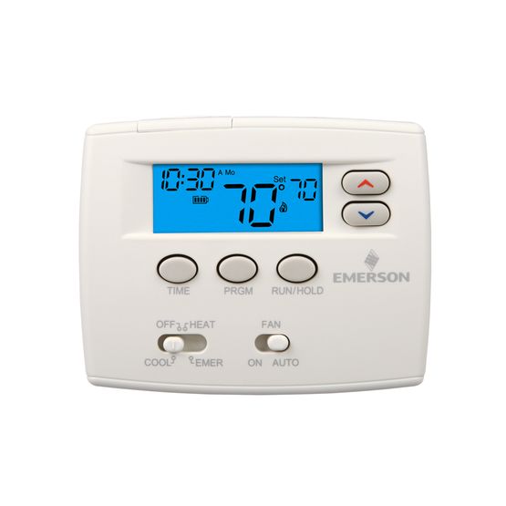 White Rodgers 1F82-0261 5+1+1 Day Programmable Blue Thermostat, 2/1HP