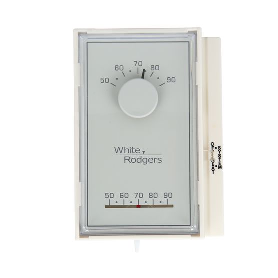 White Rodgers 1E50N-301 Single Stage Mechanical Thermostat w/ Temperature Locking Kit, Mercury Free (Heat Only)