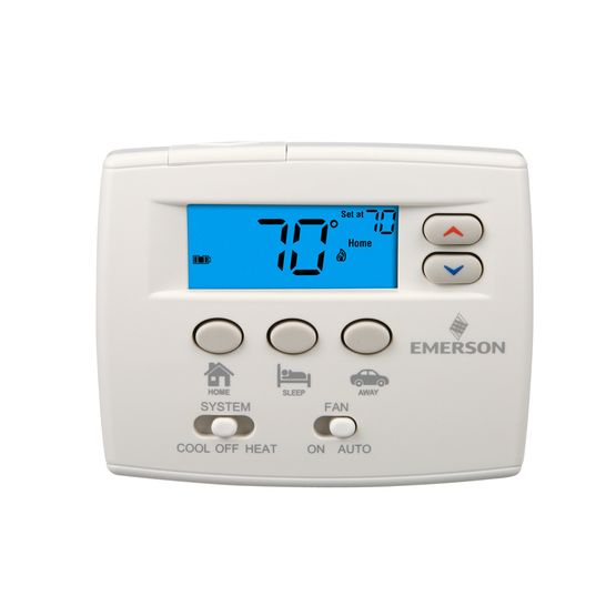 White Rodgers 1F86EZ-0251 Non-Programmable, 1H/1C, Blue 2" Easy Set Thermostat