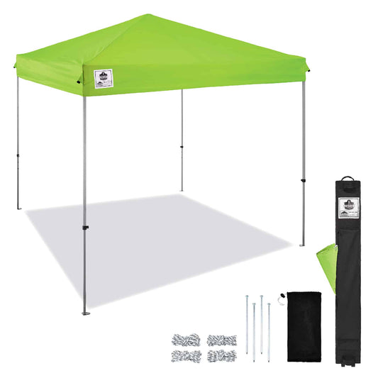 Shax 6010 Pallet of 25 Lime Lightweight Pop-Up Tent - 10ft x 10ft