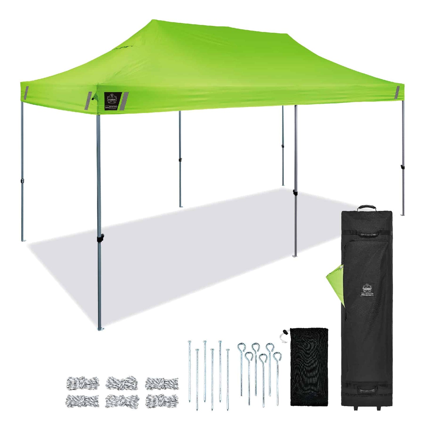 Shax 6015 Single Lime Heavy-Duty Pop-Up Tent - 10ft x 20ft