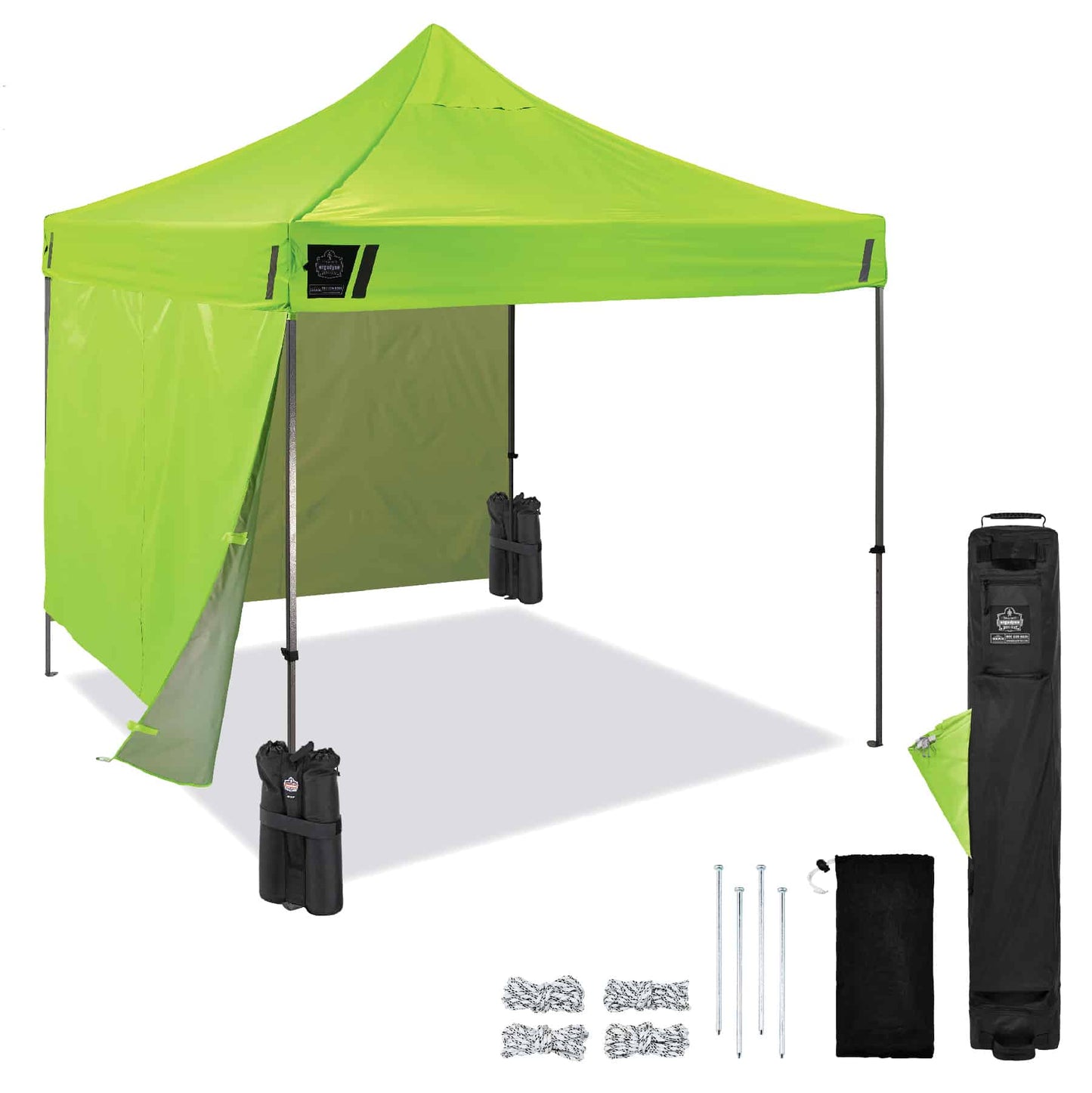 Shax 6051 Single Lime Heavy-Duty Pop-Up Tent Kit - 10ft x 10ft