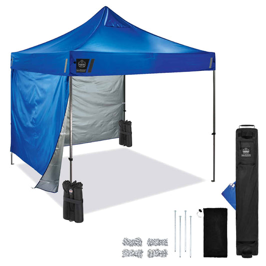 Shax 6051 Single Blue Heavy-Duty Pop-Up Tent Kit - 10ft x 10ft