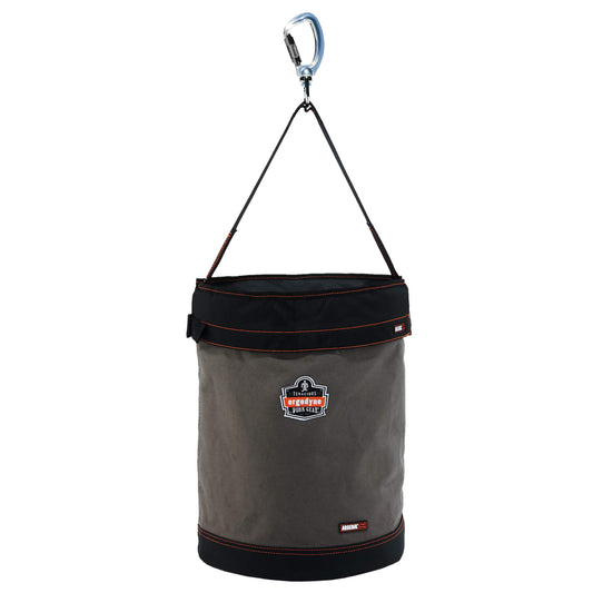 Arsenal 5945T XL Gray Swiveling Carabiner Canvas Hoist Bucket w/Top