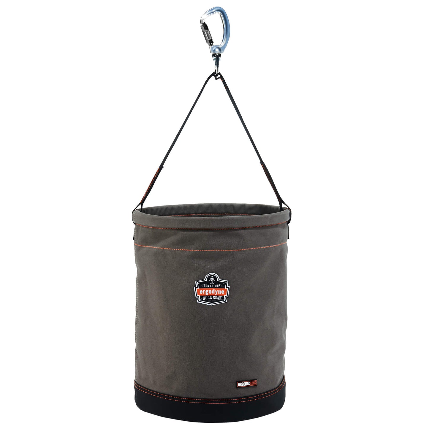 Arsenal 5945 XL Gray Swiveling Carabiner Canvas Hoist Bucket