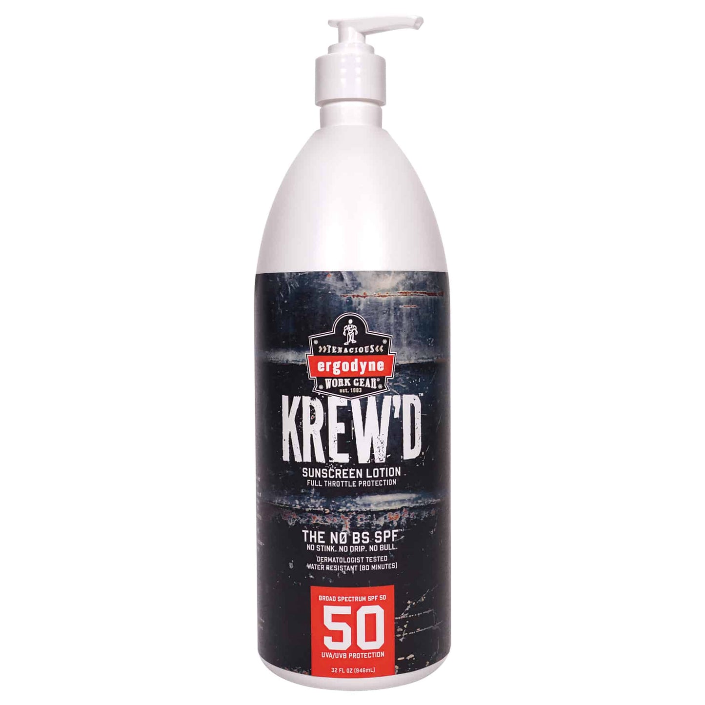 Krewd 6355 Single  32oz - SPF 50 Sunscreen Lotion