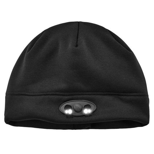 N-Ferno 6804  Black Skull Cap Beanie Hat with LED Lights