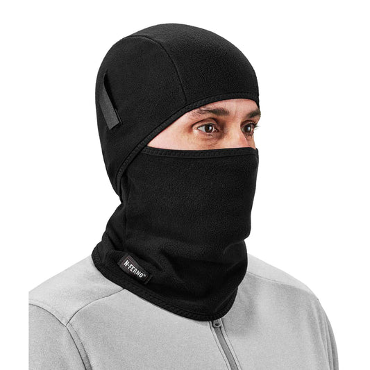 N-Ferno 6826  Black 2-pc Fleece Balaclava Face Mask
