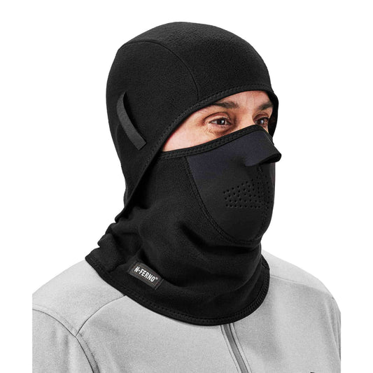 N-Ferno 6827  Black 2-pc Fleece/Neoprene Balaclava Face Mask