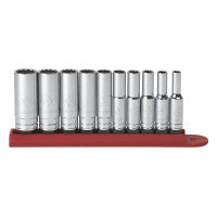 Apex Tool Group 80309D Apex® 10 Pc. 1/4 in Drive 12 Point SAE Deep Socket Sets