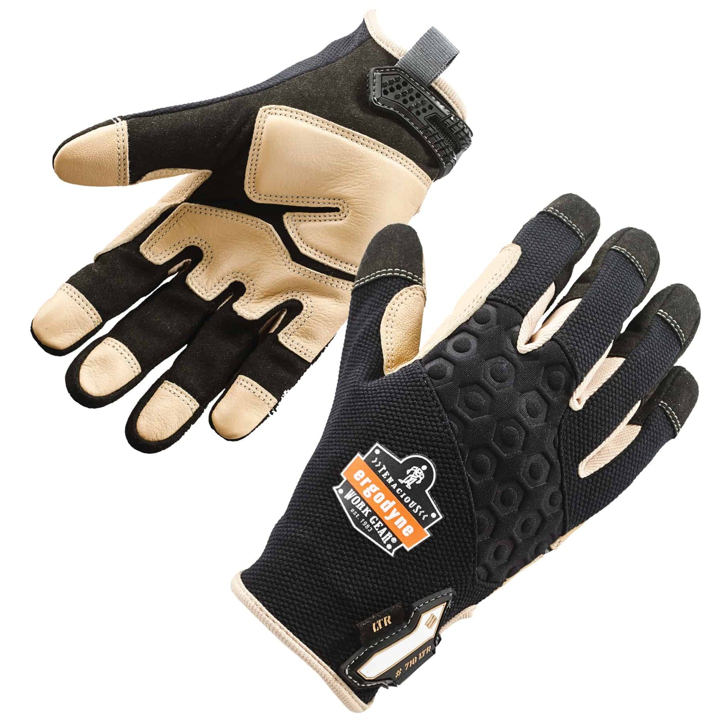 ProFlex 710LTR XL Black Heavy-Duty Leather-Reinforced Gloves