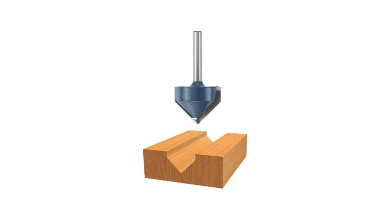 Bosch 85220M V Grooving Bit 1-1/4" Cut, 1/4" Shk., C.T. (Super)