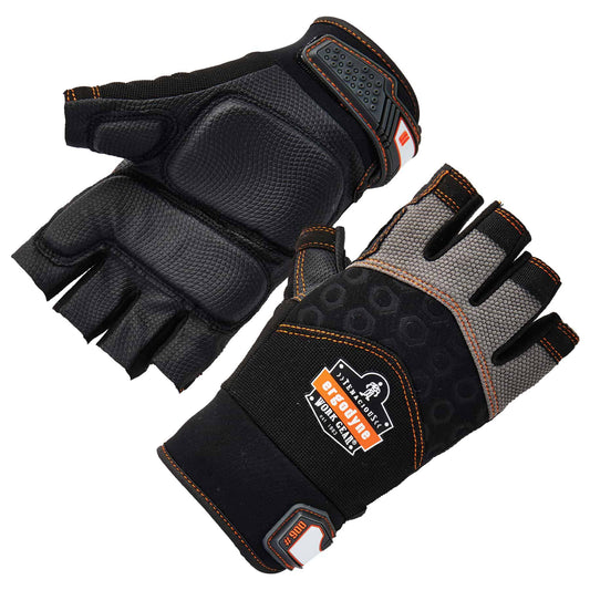 ProFlex 900 XL Black Half-Finger Impact Gloves