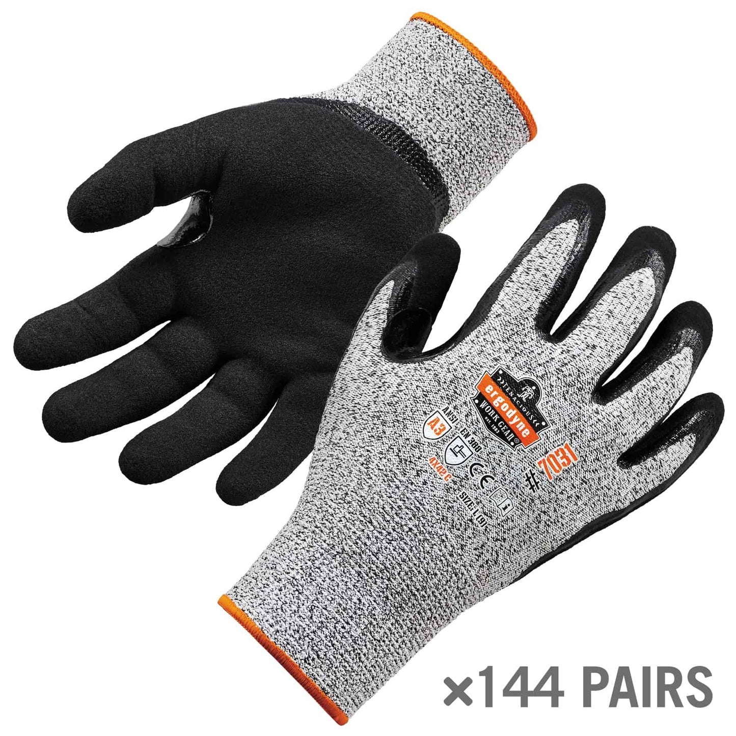 ProFlex 7031-Case S Gray Nitrile-Coated Cut-Resistant Gloves A3 Case