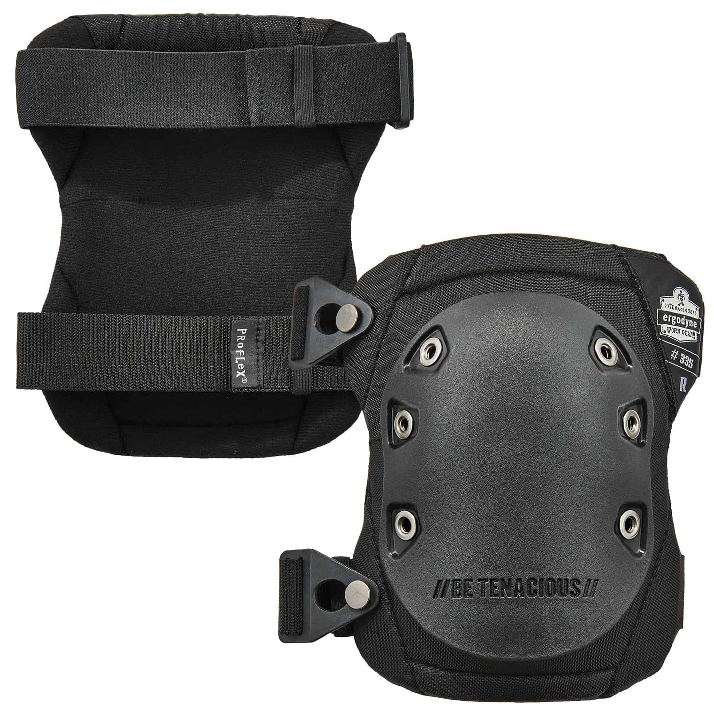 ProFlex 335  Black Cap Rubber Cap Knee Pads