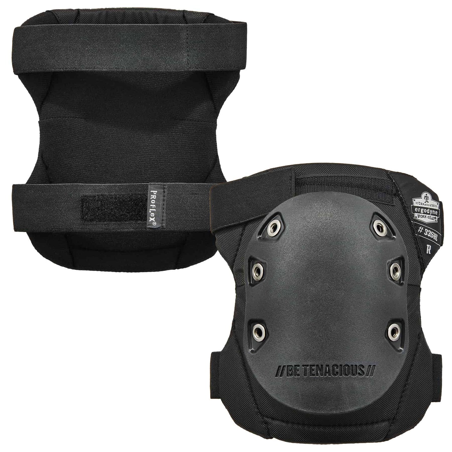 ProFlex 335HL  Black Cap Rubber Cap Knee Pads - H&L