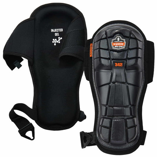 ProFlex 342  Black Extra Long Cap Injected Gel Knee Pads