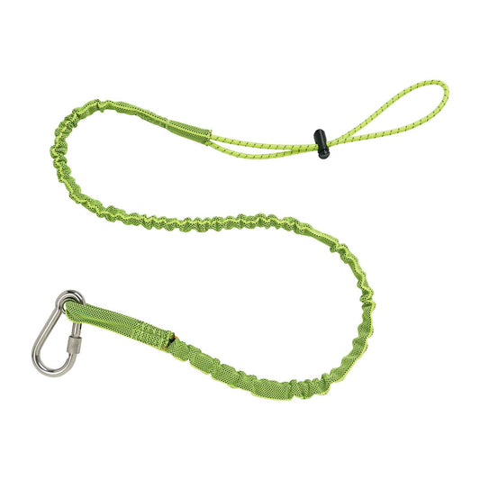 Squids 3101 Extended Lime Stainless Single Carabiner-15lb