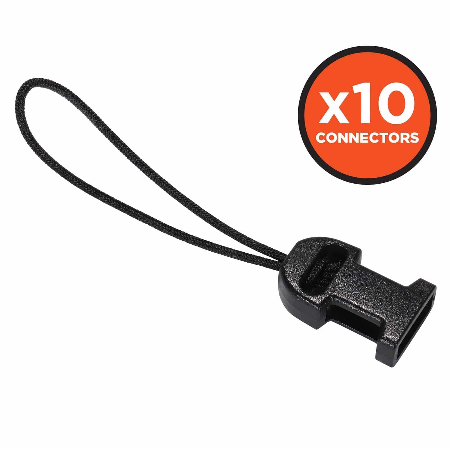 Squids 3133 10-pack Black Scanner Lanyard - Loop Attachments (10-Pack)