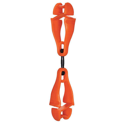 Squids 3420  Orange Swiveling Glove Clip Holder - Dual Clips