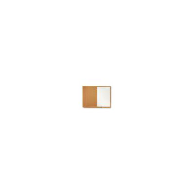 AbilityOne 7110015680401 SKILCRAFT Dual-surface Combination Board - 36" x 24" - Oak Frame - White