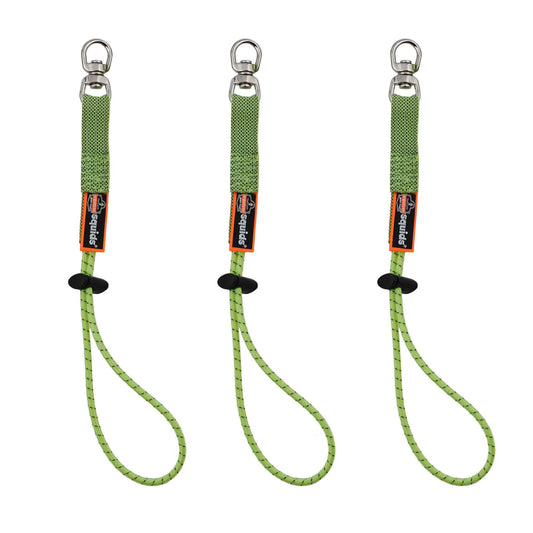 Squids 3713 Standard Lime Elastic Loop Tool Tails Swivel - 10lbs 3-pack