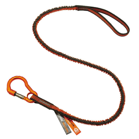 Squids 3100F(x) Standard Orange & Gray Tool Lanyard Single Carabiner - 10lbs