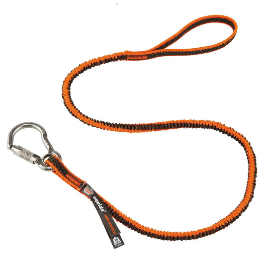 Squids 3101F(x) Standard Orange & Gray Tool Lanyard Single Carabiner - 15lbs