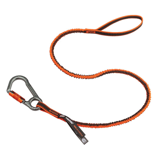 Squids 3108F(x) Standard Orange & Gray Tool Lanyard Single Locking Carabiner - 15lbs