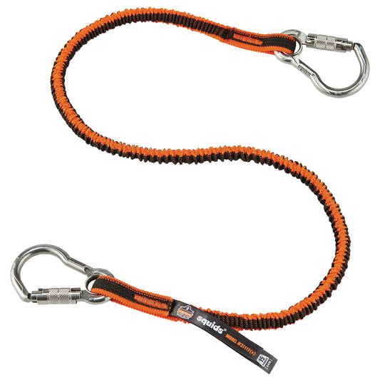 Squids 3111F(x) Standard Orange & Gray Tool Lanyard Dual Carabiners - 15lbs