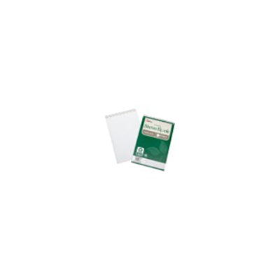 AbilityOne 7530016002029 SKILCRAFT 17 lb. Recycled Paper Steno Book - 60 Sheets - Wire Bound - Ruled Red Margin - 17 lb Basis Weight - 6" x 9" - White Paper - Acid-free, Archival, Chlorine-free - Recycled - 6 / Pack