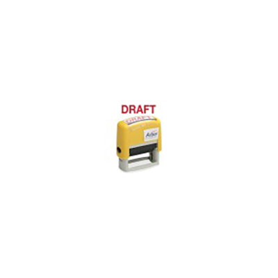AbilityOne 7520012074116 SKILCRAFT Pre-Inked Message Stamp - Message Stamp - "DRAFT" - 0.50" Impression Width x 1.75" Impression Length - 50000 Impression(s) - Red - 1 Each