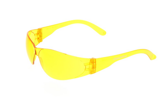 MCR Safety CL114 Checklite® CL1 Series Safety Glasses with Amber Yellow Lens Excellent Orbital Seal and Fit (1 Pair)