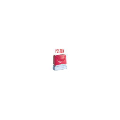 AbilityOne 7520012074207 SKILCRAFT Pre-Inked Message Stamp - POSTED Message Stamp - 0.5" x 1.75" - Red