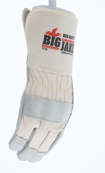 MCR Safety 1710M Big Jake® Premium Grade A+ Side Leather Leather Palm Work Gloves 4.5 Inch Safety Cuff Sewn with DuPont™ Kevlar® (1 DZ)