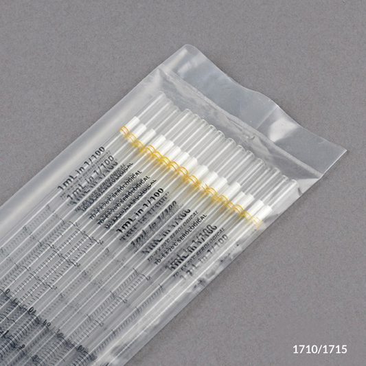 Globe Scientific 1770 Serological Pipette 10mL PS Standard Tip 345mm STERILE Orange Band 25/Pack 10 Packs/Unit