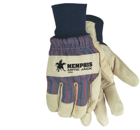 MCR Safety 1966L Artic Jack® Premium Grain Pigskin Insulated Leather Palm Work Gloves Thermosock® Lined Knit Wrist  (1 DZ)