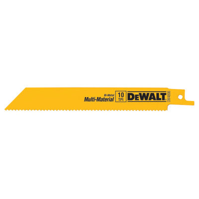 Dewalt DW4806B25 6" 10Tpi Straight Back Bi-Metal Reciprocating Bl (25 Ea)