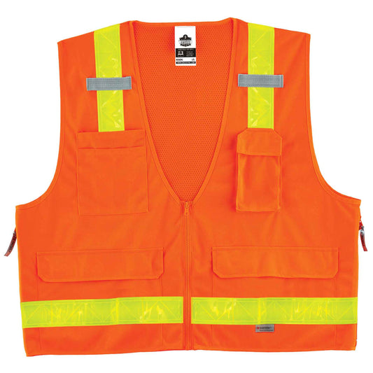 GloWear 8250ZHG 2XL/3XL Orange Type R Class 2 Hi-Gloss Surveyors Vest