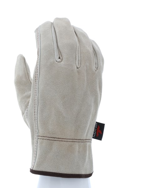 MCR Safety 3110M Leather Driver Work Gloves Premium Grade Brown Split Cow Leather Keystone Thumb (1 DZ)