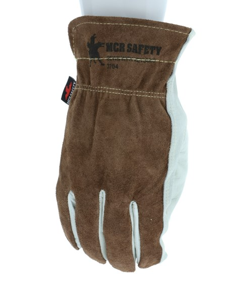 MCR Safety 3204KL Leather Drivers Work Gloves Select Grade Cow Grain Leather Lined and Sewn with DuPont™ Kevlar™ Keystone Thumb (1 DZ)