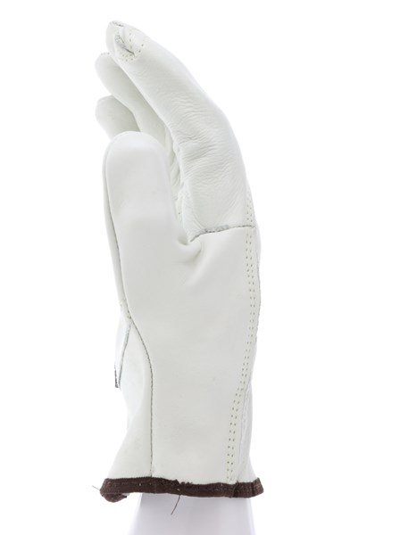 MCR Safety 32113DPL Leather Drivers Work Gloves Select Grade Grain Cow Double Palm with Wing Thumb (1 DZ)