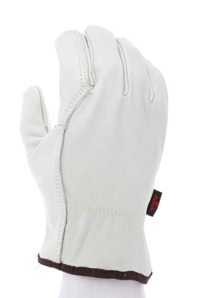 MCR Safety 32113DPM Leather Drivers Work Gloves Select Grade Grain Cow Double Palm with Wing Thumb (1 DZ)