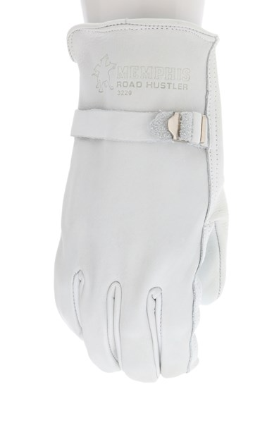 MCR Safety 3220L Road Hustler Premium Grain Leather Leather Drivers Work Gloves Rolled Hem, Pull Strap and Straight Thumb (1 DZ)