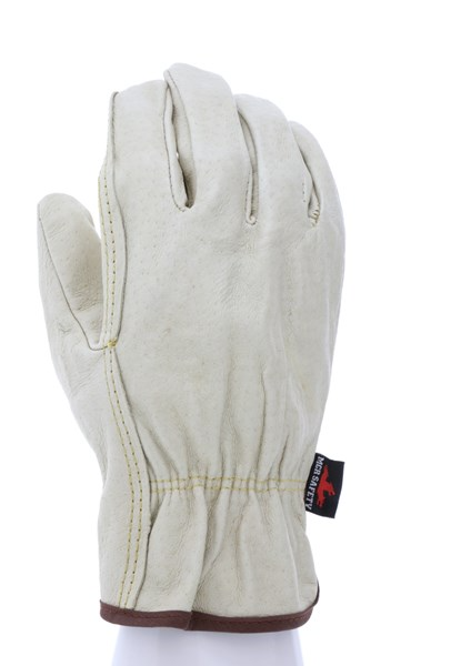 MCR Safety 3410L Leather Drivers Work Gloves Premium Grade Unlined Grain Pigskin Straight Thumb (1 DZ)