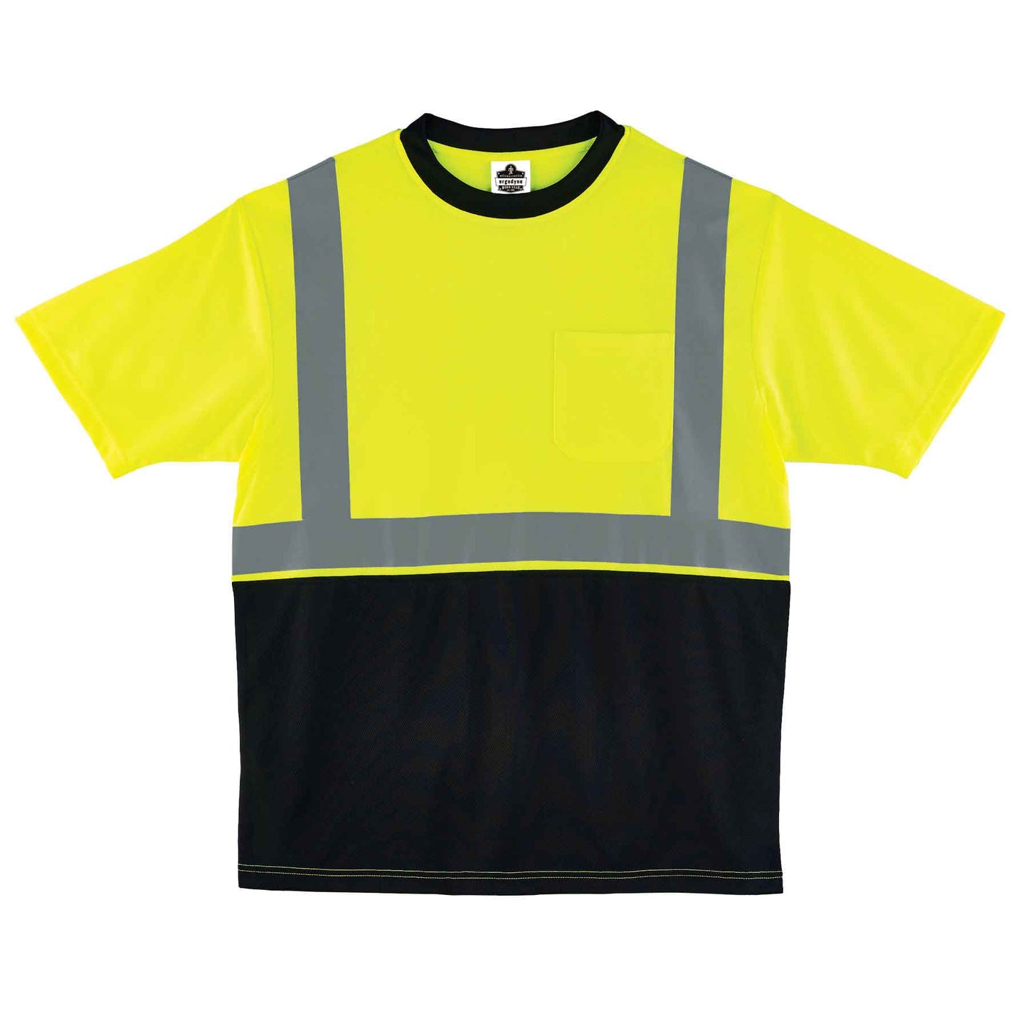 GloWear 8289BK 3XL Lime Type R Class 2 Black Front T-Shirt