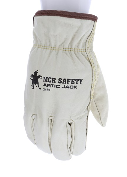 MCR Safety 3460L Artic Jack® Leather Drivers Insulated Work Gloves Premium Grain Pigskin Leather Thermosock® Lined and Keystone Thumb (1 DZ)