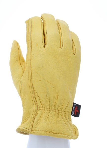 MCR Safety 3501M Leather Driver Work Gloves Select Grade Deer Grain Leather Keystone Thumb (1 DZ)