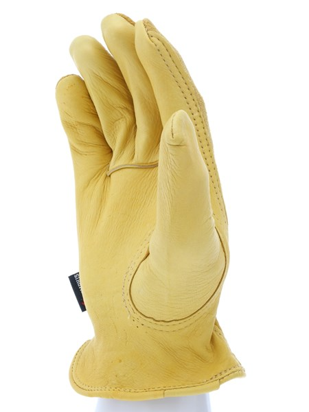 MCR Safety 3505M Leather Drivers Work Gloves Select Grade Deerskin Grain Leather Palm Split Leather Back Keystone Thumb (1 DZ)