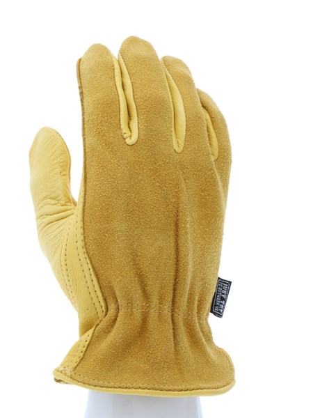 MCR Safety 3505S Leather Drivers Work Gloves Select Grade Deerskin Grain Leather Palm Split Leather Back Keystone Thumb (1 DZ)